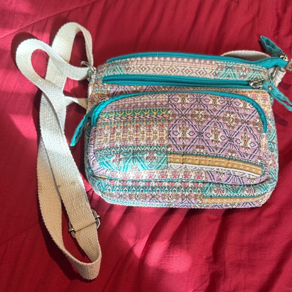 Multicolor Quilt Crossbody Bag